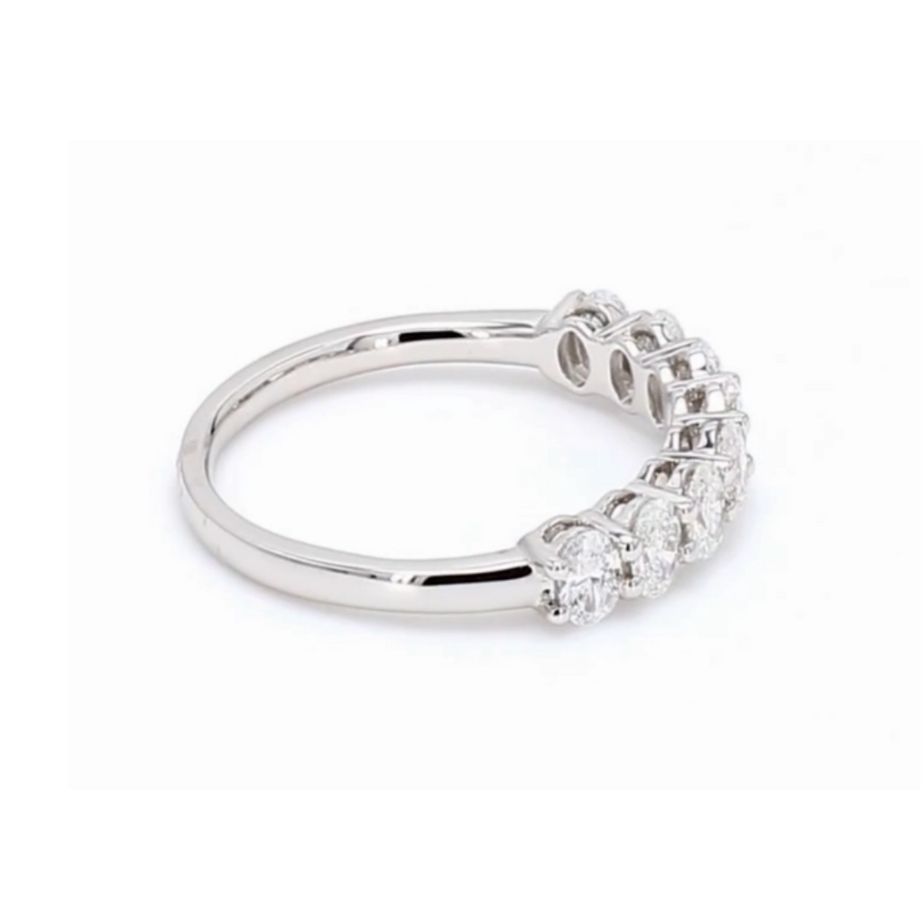 0.8卡半圈橢圓形培育鑽石排戒（86198）