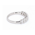 0.8卡半圈橢圓形培育鑽石排戒（86198）