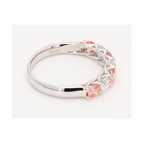 1.08卡半圈透光設計粉鑽排戒（86640）