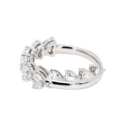 1.5卡半圈心形培育鑽石排戒（86010）