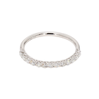 0.39卡半圈透光設計培育鑽石排戒（86096）