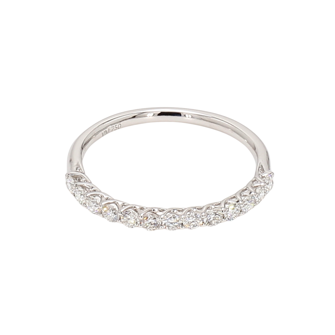 0.39卡半圈透光設計培育鑽石排戒（86096）