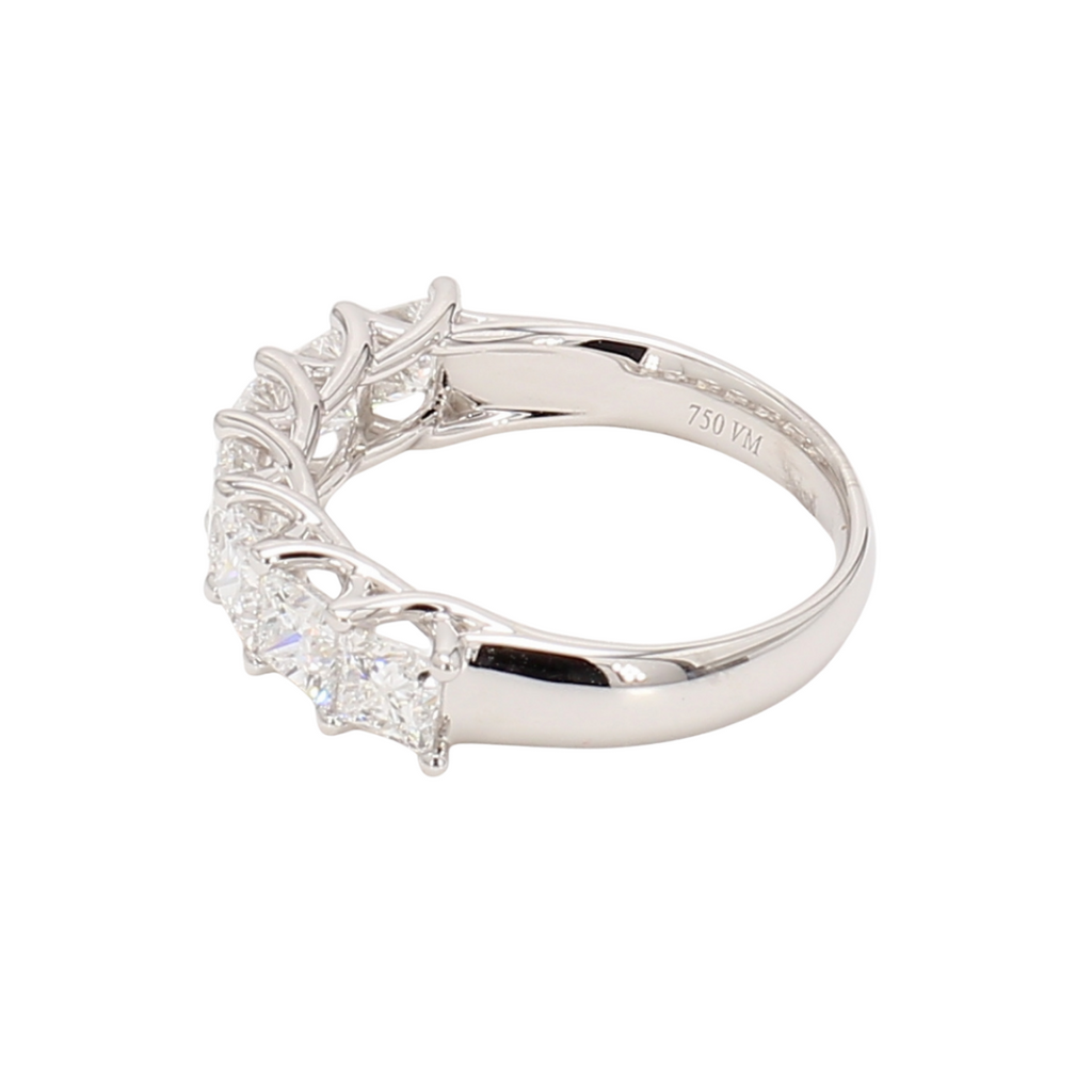 1.83卡半圈透光設計方形培育鑽石排戒（86664）