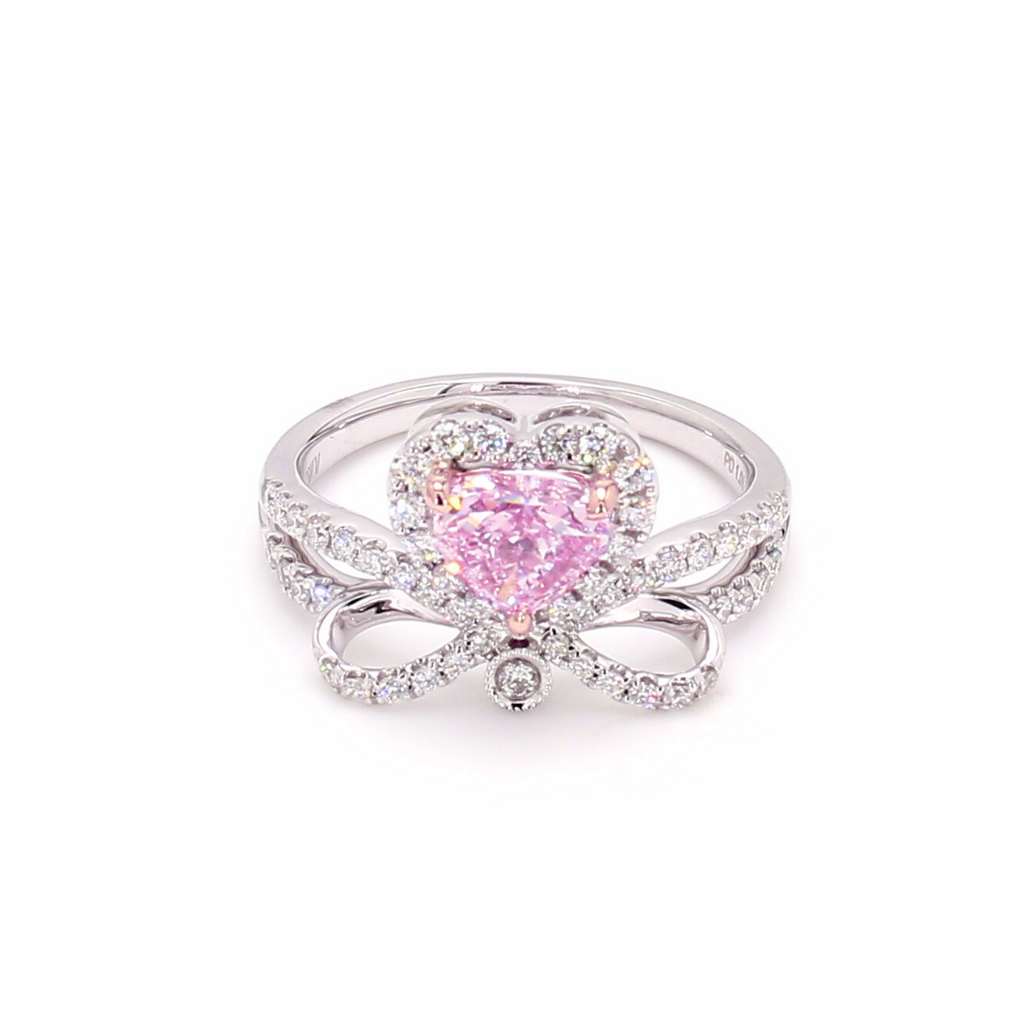 1.12卡心形粉鑽戒指（86981）