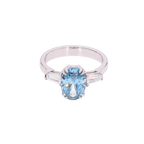 2.06卡橢圓形培育藍鑽戒指（Y015555)