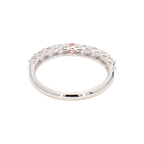 0.66卡半圈透光設計培育粉鑽排戒（86644）