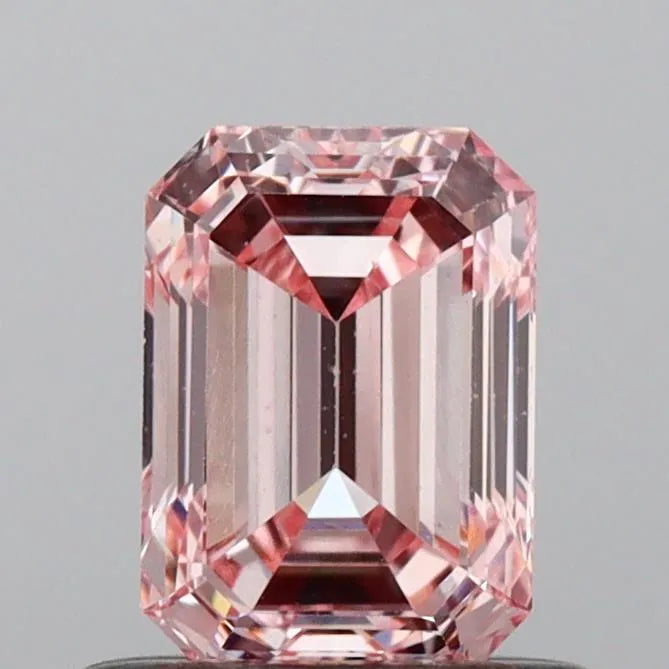 0.71ct Emerald Lab Grown Diamond (Colour Fancy Pink, Clarity VS2, IGI Certified)