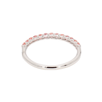 0.3卡半圈透光設計粉鑽排戒（86626）
