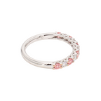 0.59卡半圈透光設計粉鑽排戒（86639）