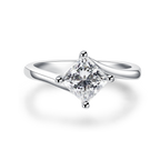 公主方形鑽石戒指(款號 R1)