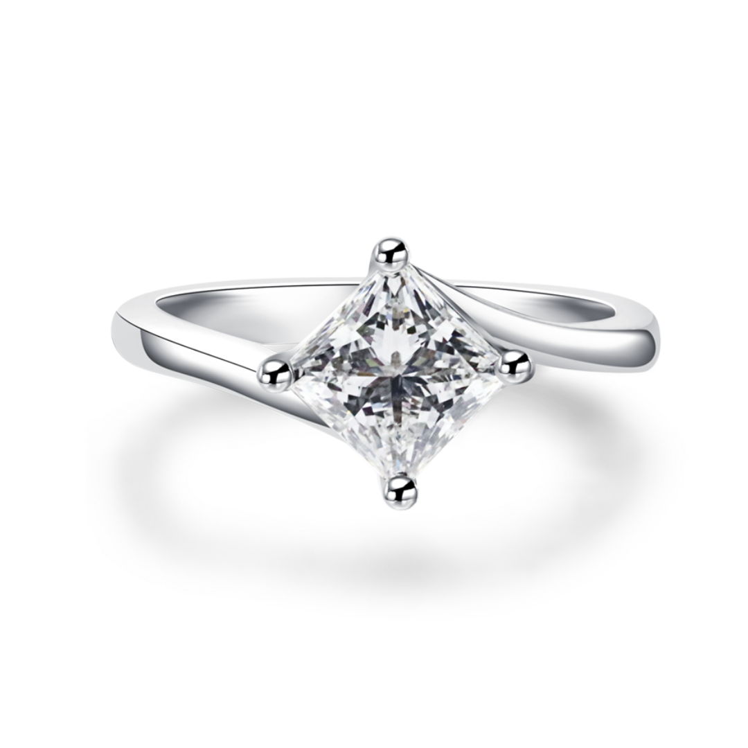 公主方形鑽石戒指(款號 R1)