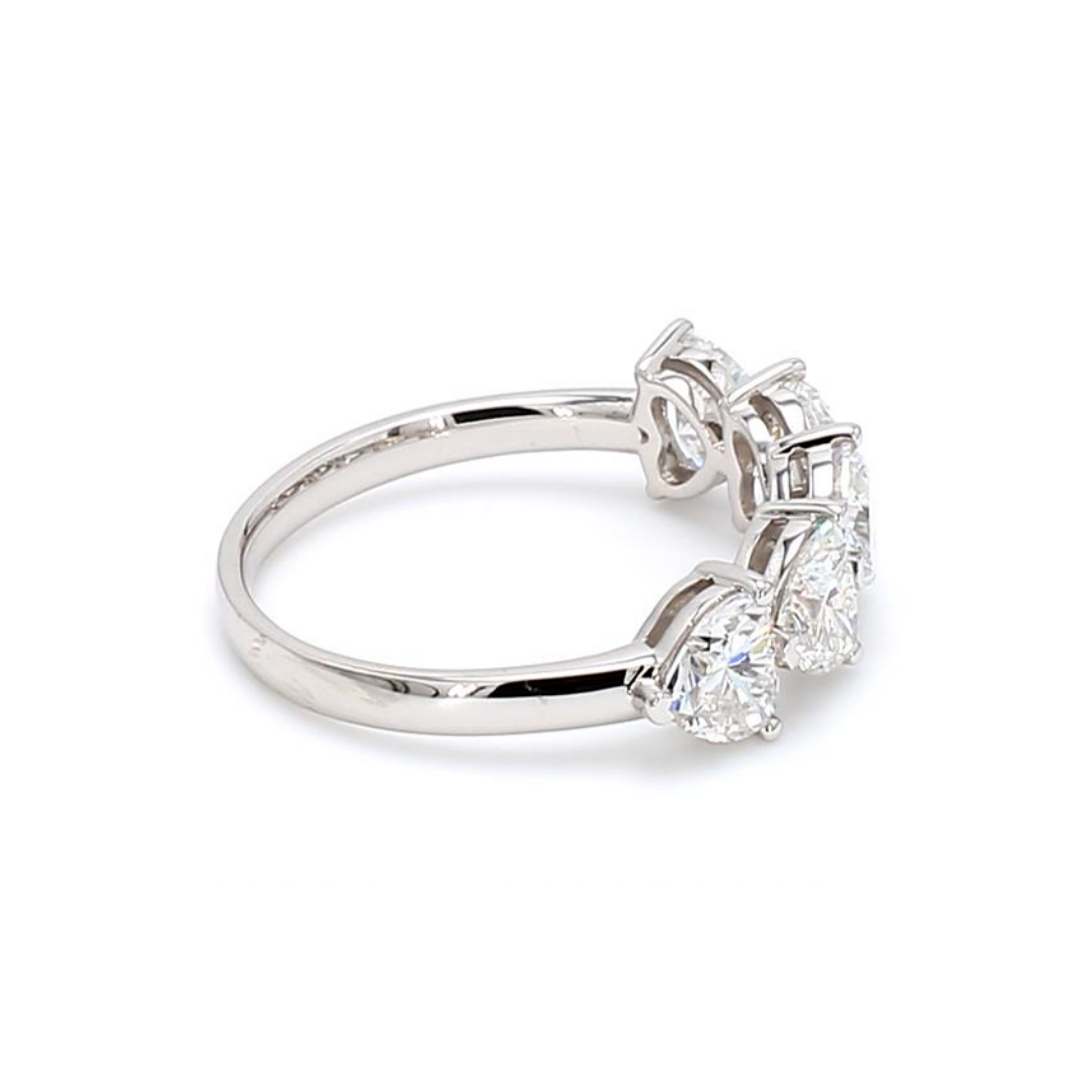 2.08卡半圈心形培育鑽石排戒（86011）