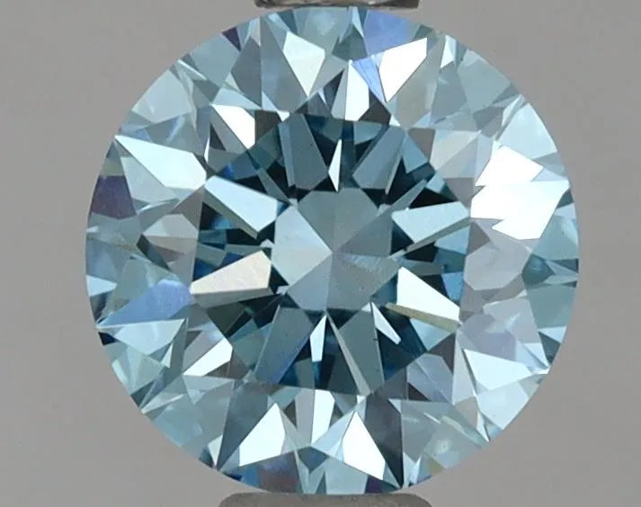 1.02ct Round Lab Grown Diamond (Colour Fancy Vivid Blue, Clarity VS1, Cut EX, IGI Certified)