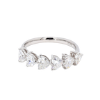 1.5卡半圈心形培育鑽石排戒（86010）