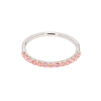 0.3卡半圈透光設計粉鑽排戒（86626）