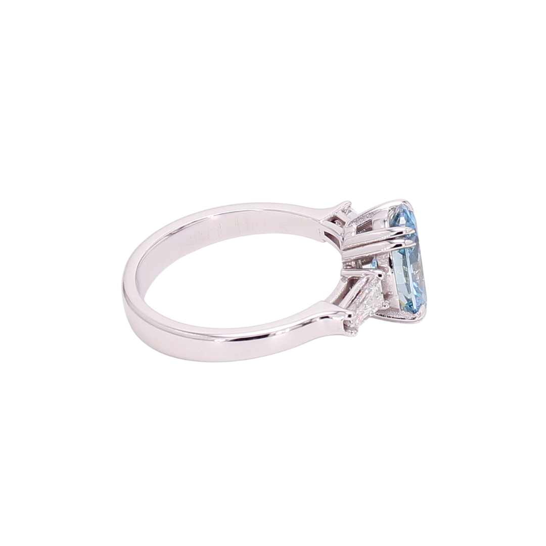 2.06卡橢圓形培育藍鑽戒指（Y015555)