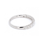 0.58卡半圈透光設計培育鑽石排戒（86118）