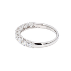 18K白金半圈透光設計排鑽戒指