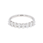 0.8卡半圈橢圓形培育鑽石排戒（86198）