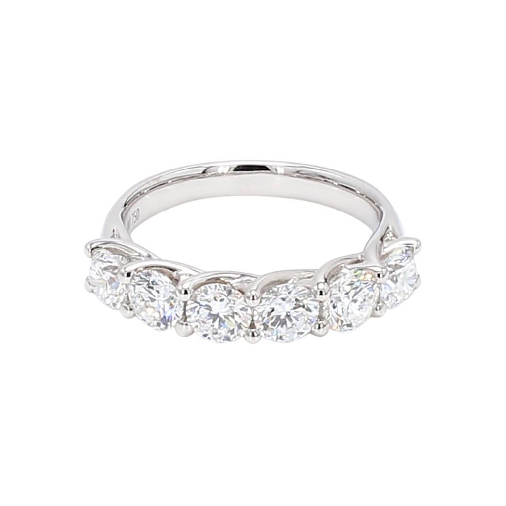 1.87卡半圈透光設計培育鑽石排戒（86097）