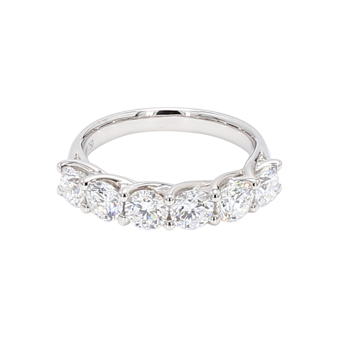 1.87卡半圈透光設計培育鑽石排戒（86097）