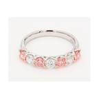 1.08卡半圈透光設計粉鑽排戒（86640）