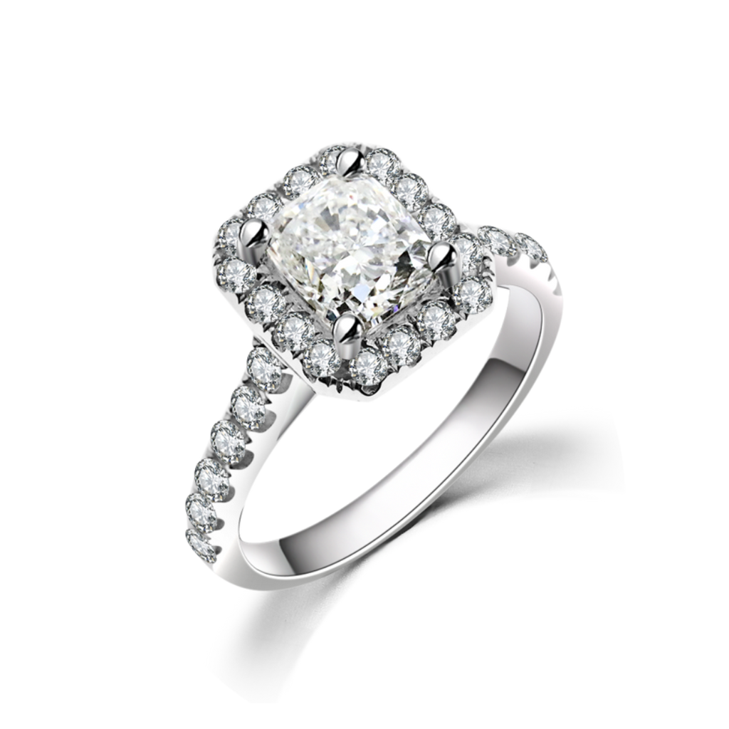 方形鑽石戒指(款號 R313)