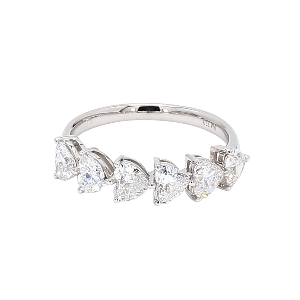 2.08卡半圈心形培育鑽石排戒（86011）