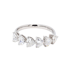 2.08卡半圈心形培育鑽石排戒（86011）