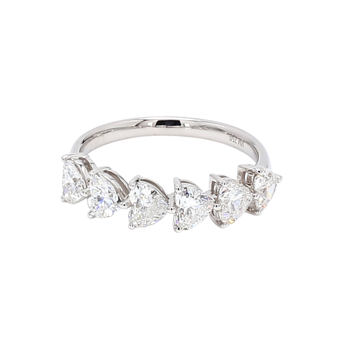 2.08卡半圈心形培育鑽石排戒（86011）