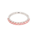 0.56ct半圈透光設計粉鑽排戒（86638）