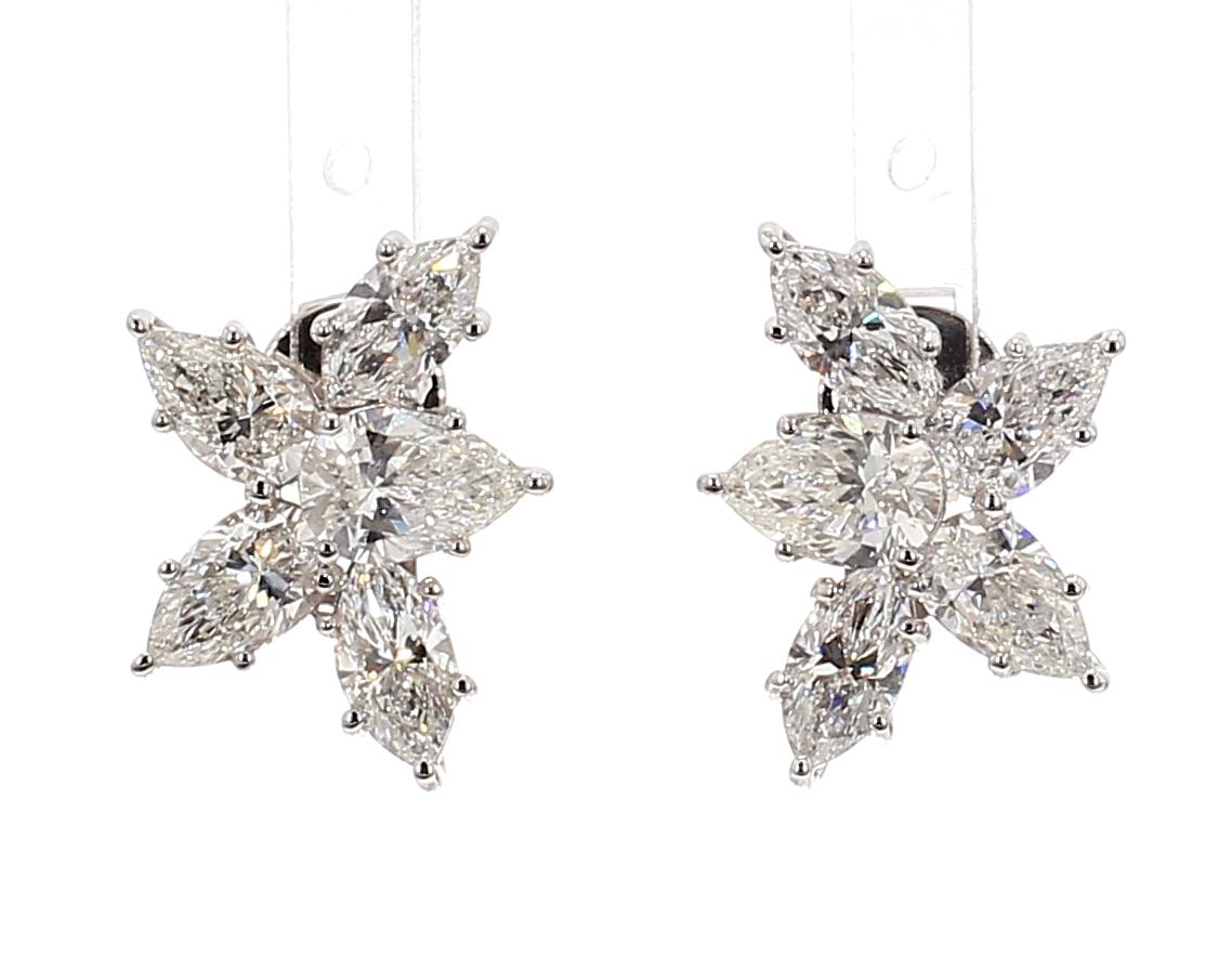 幾何設計拼鑽耳環(86014)