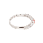 0.46卡半圈透光設計培育粉鑽排戒（86643）