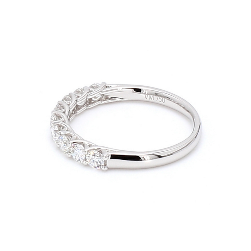 0.72卡半圈透光設計培育鑽石排戒（86095）