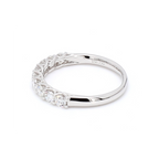 0.72卡半圈透光設計培育鑽石排戒（86095）