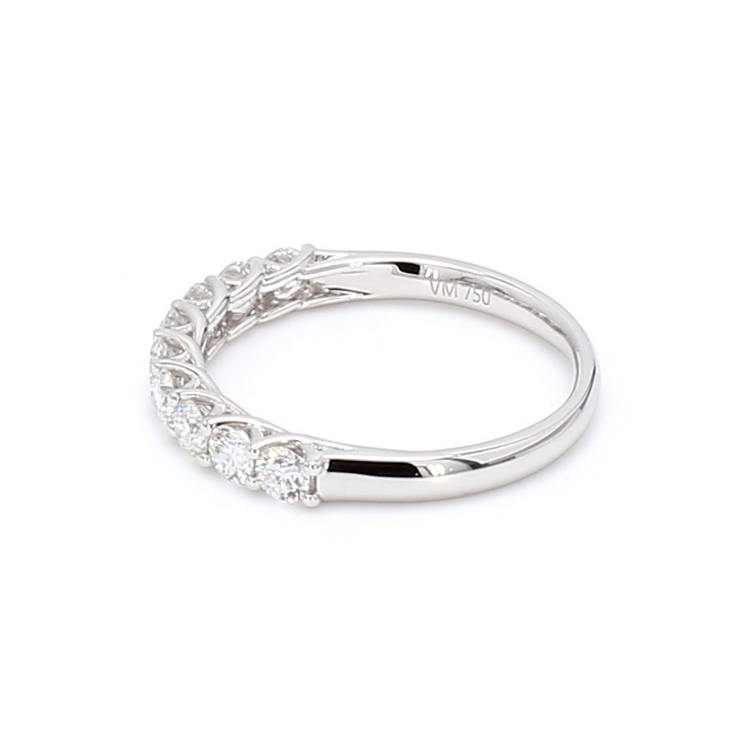 0.72卡半圈透光設計培育鑽石排戒（86095）