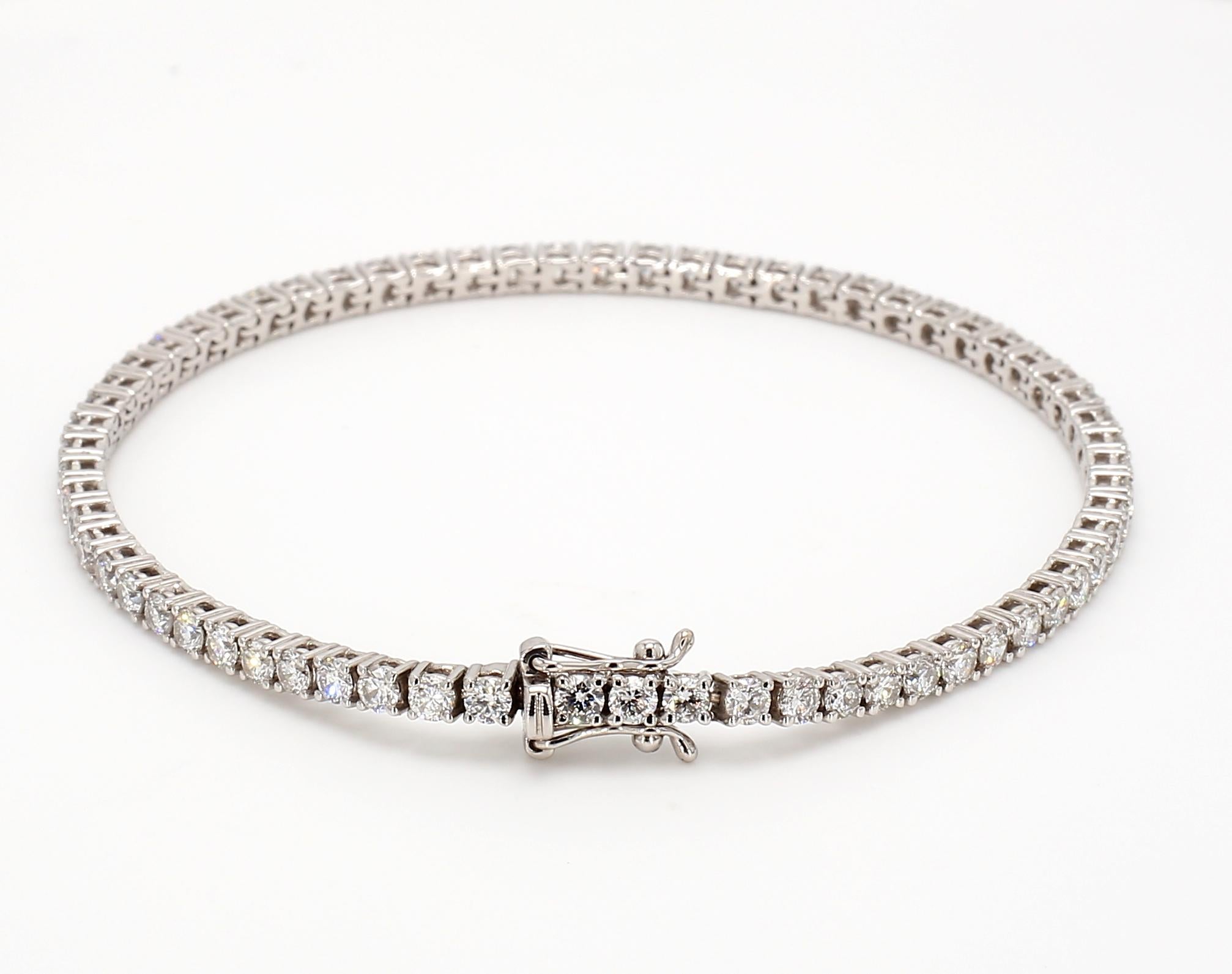 3.38卡培育鑽石滿鑽手鍊