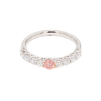 0.46卡半圈透光設計培育粉鑽排戒（86643）