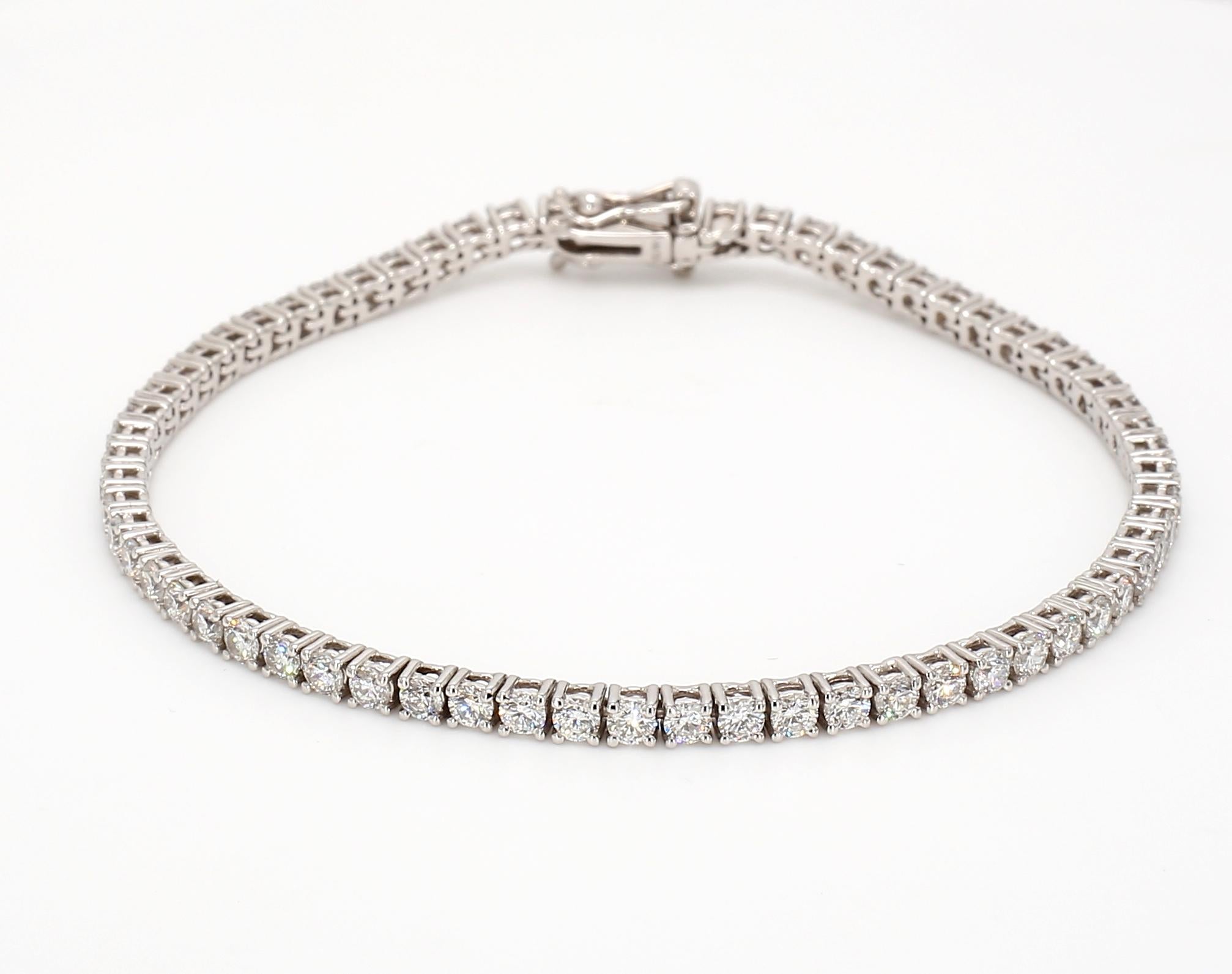 3.38卡培育鑽石滿鑽手鍊