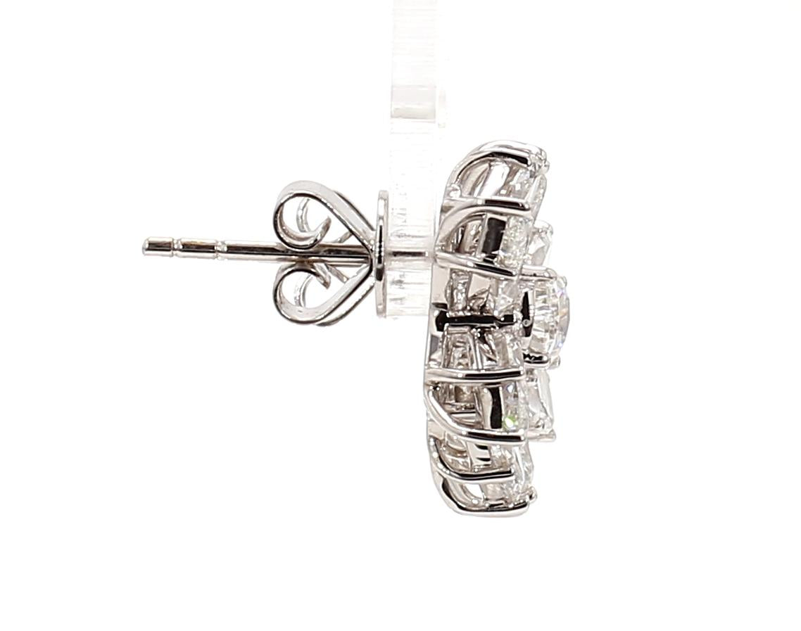 幾何設計拼鑽耳環(86014)