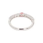 0.46卡半圈透光設計培育粉鑽排戒（86643）