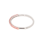 0.3卡半圈透光設計粉鑽排戒（86626）