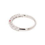 0.66卡半圈透光設計培育粉鑽排戒（86644）