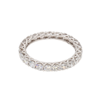 1.85卡白金全圈透光設計排鑽戒指（86024）