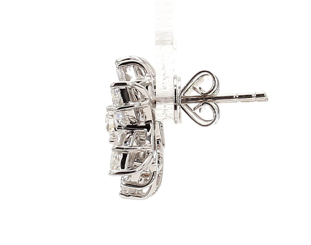 幾何設計拼鑽耳環(86014)