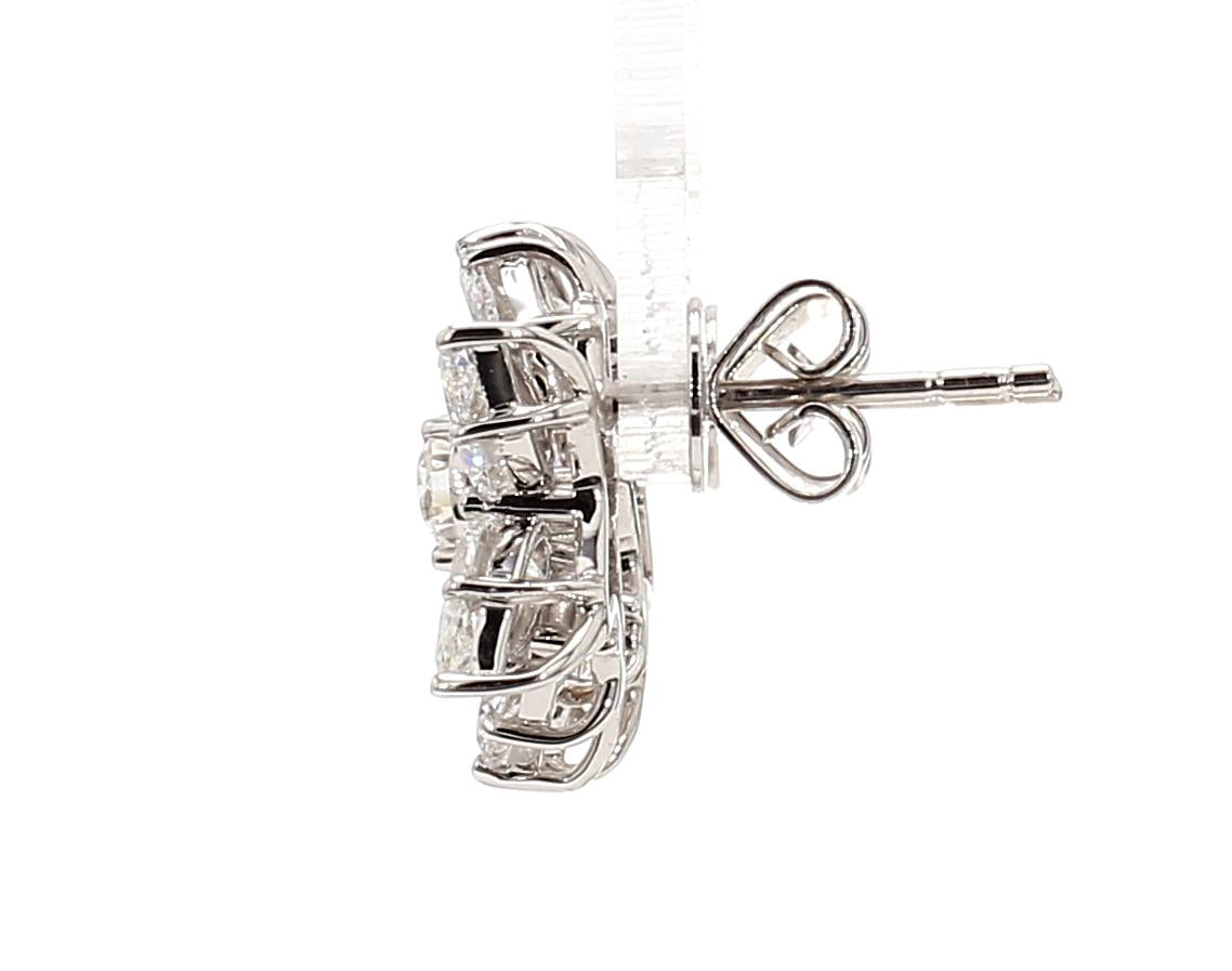 幾何設計拼鑽耳環(86014)