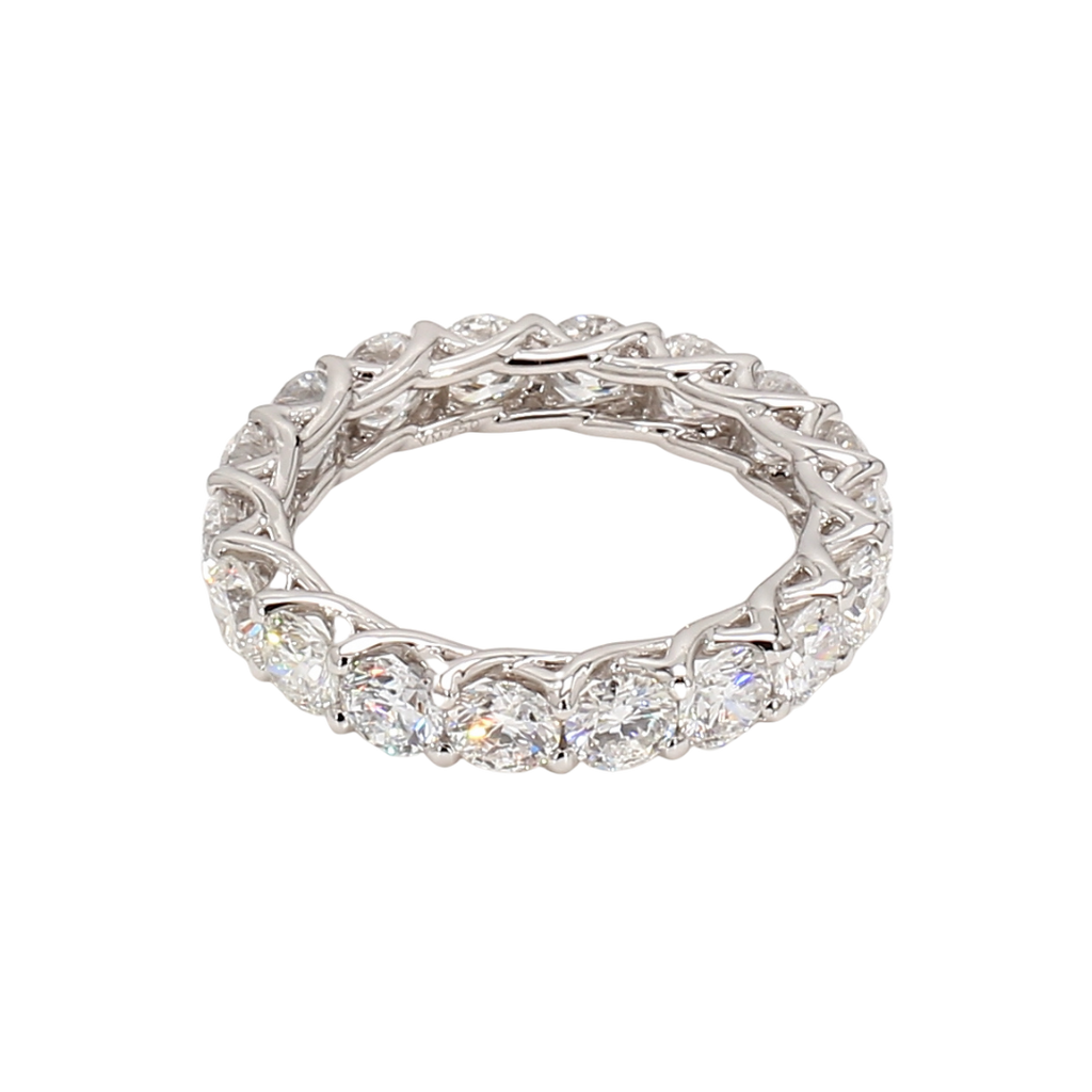 3.6卡白金全圈透光設計排鑽戒指（86023）