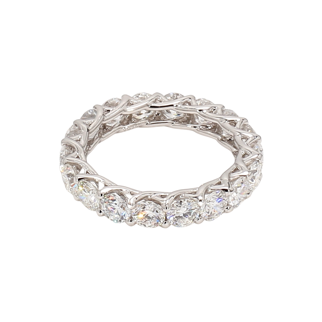 3.6卡白金全圈透光設計排鑽戒指（86023）