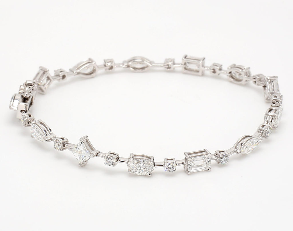 幾何形狀培育鑽石手鍊