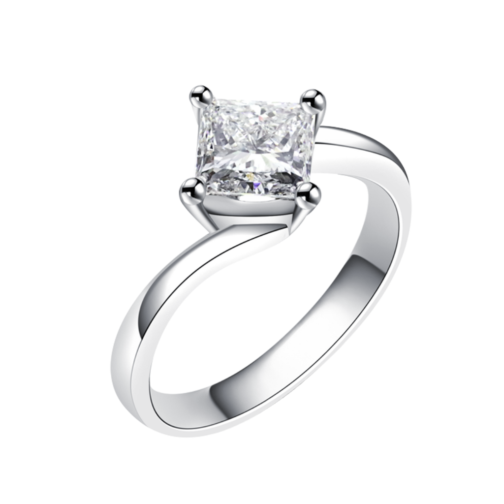 公主方形鑽石戒指(款號 R1)
